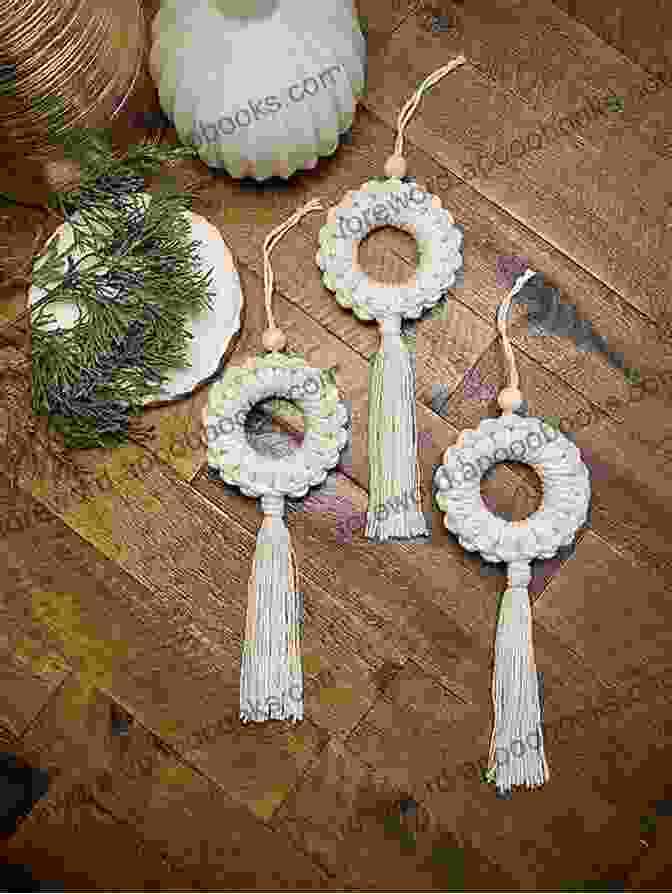 A Beautiful Macrame Ornament With Beads And Tassels Macrame Christmas Ornaments Patterns: How To Make Christmas Ornaments With Macrame Yarn