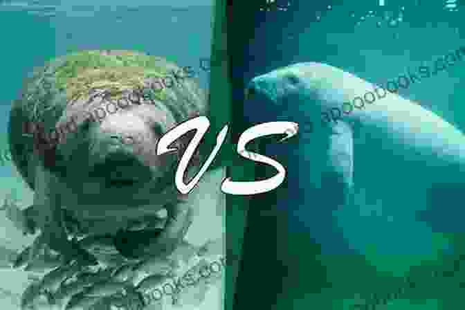 A Manatee And Dugong Swimming Side By Side Manatees And Dugongs Of The World (Marine Life)