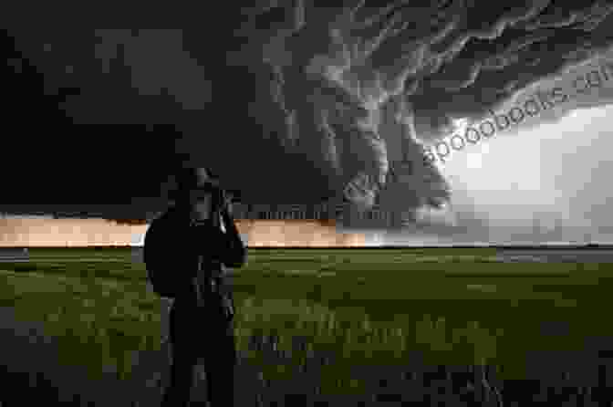 A Storm Chaser Stands On A Hilltop, Observing A Swirling Vortex Of Clouds Overhead. Short Tropical Storm Stories : La Tundra (Part 2)