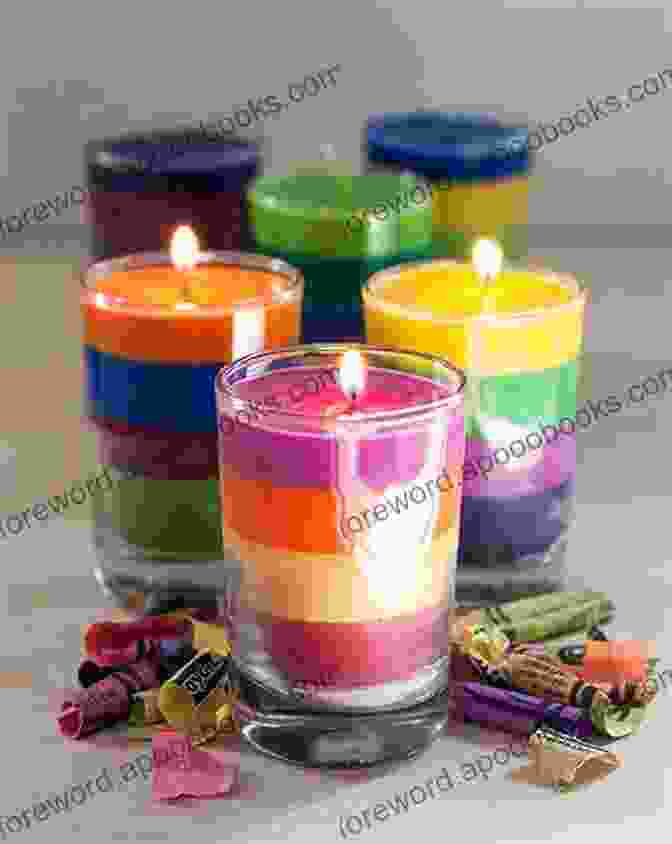 A Vibrant Collection Of Candles In Various Shapes And Scents, Casting A Warm Glow In The Darkness. Waxing Moon (The Candlemaking Mysteries 5)