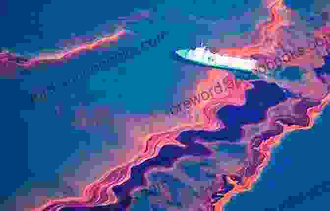 Aerial View Of A Massive Oil Spill Spreading Across The Ocean Surface, Creating A Toxic Slick That Threatens Marine Life And Coastal Communities. Oil Spills (Hot Topics) David Mitchell