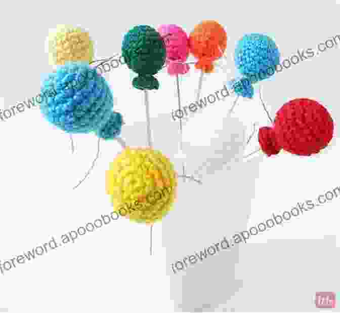 Crochet Balloon Appliqué On A Scarf Balloon Pattern Crochet Appilque By HomeArtist Designs