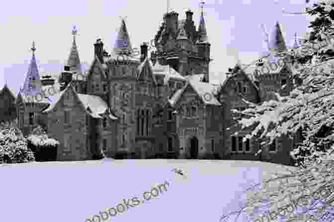 Exterior Of The Christmas Castle In Scotland Featuring Snow Covered Turrets, Festive Decorations, And Glittering Lights The Christmas Castle In Scotland: The Only Christmas Cosy Romance You Need In 2024 From The Globally Author (Romantic Escapes 9)