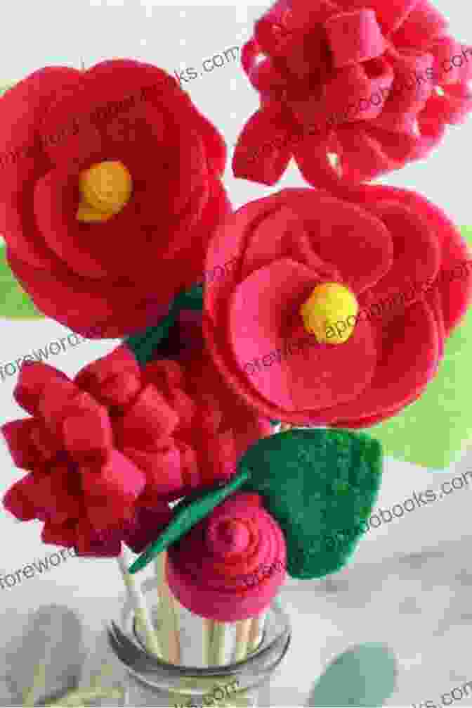 Felt Flowers Used To Create Beautiful Home Decorations Flowers In Felt Stitch: Creating Floral Artworks Using Fleece Fibres And Threads