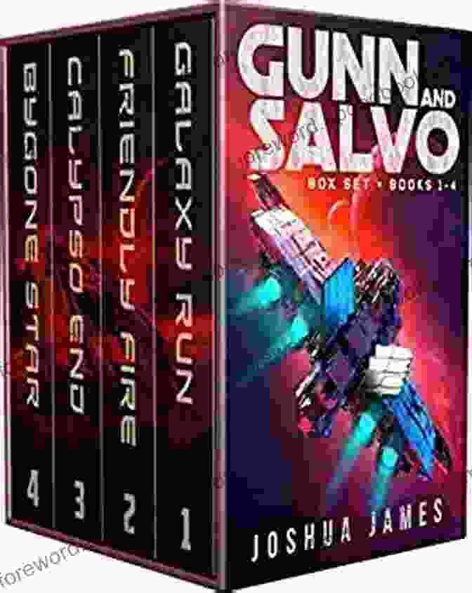 Gunn And Salvo Book Cover, Depicting Two Agents Standing Back To Back, Armed And Ready For Action Friendly Fire: A Sci Fi Thriller (Gunn And Salvo 2)