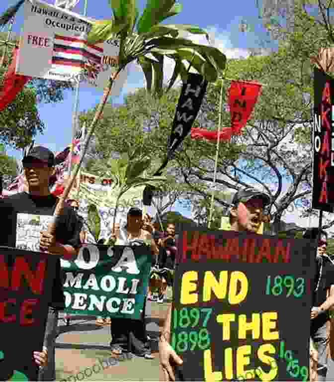 Historical Photograph Of A Group Of Hawaiian Protesters Holding Signs Advocating For Hawaiian Sovereignty And Independence Unsustainable Empire: Alternative Histories Of Hawai I Statehood