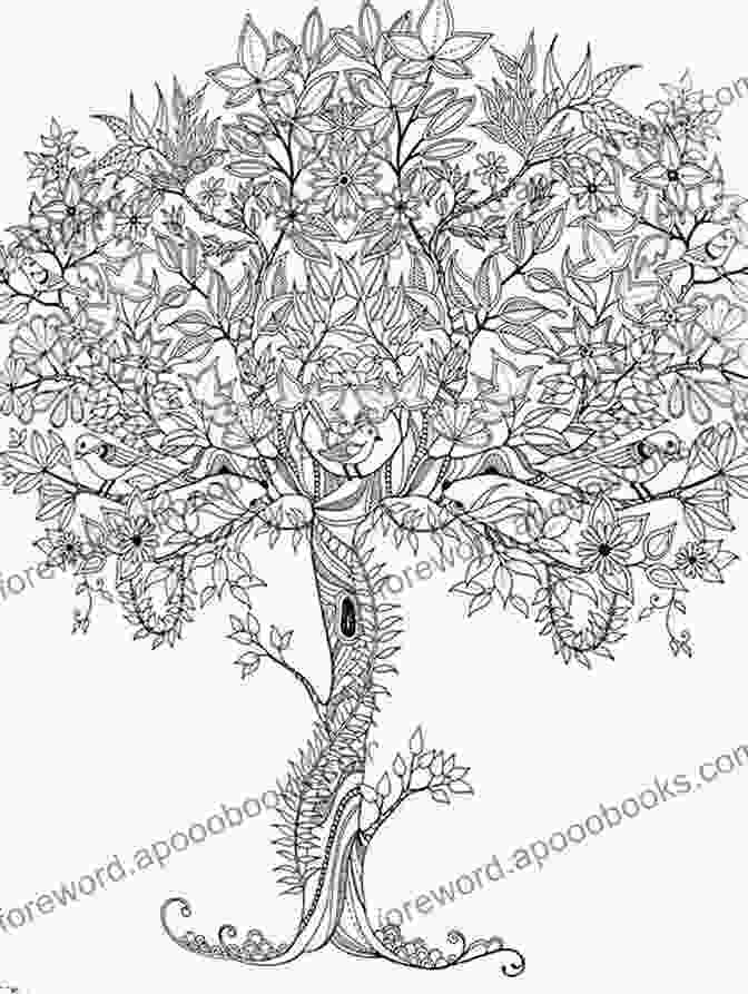 Intricate Illustration Of A Tree, Sun, And Stars Tree Sun Star: Three Minutes Of Zen Bliss