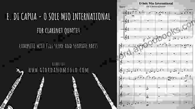 Sole Mio International For Clarinet Quartet Sheet Music Cover O Sole Mio International For Clarinet Quartet