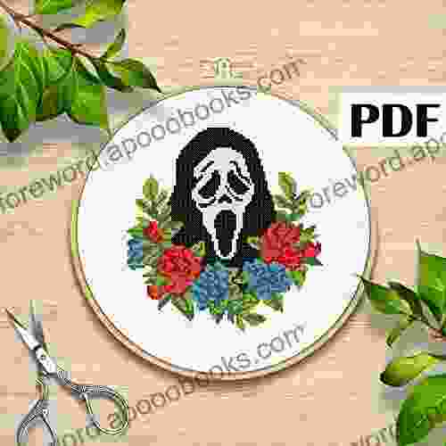 Skeleton in flower cross stitch PDF