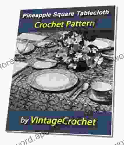 Pineapple Square S 742 Tablecloth Vintage Crochet Pattern EBook